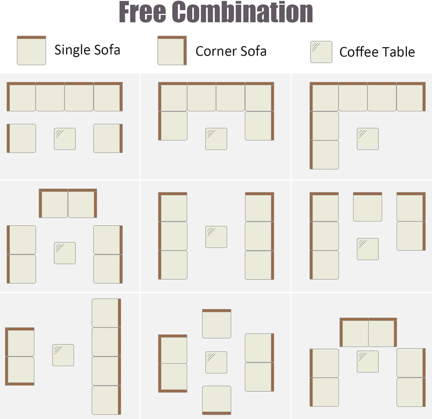 OUDINI 7-Piece Outdoor Rattan Conversation Set, Patio Rattan Furniture Set, Outdoor Patio Furniture, Patio Furniture Set Patio Couch Outdoor Chairs Storage Table, for Backyard, Deck, Poolside