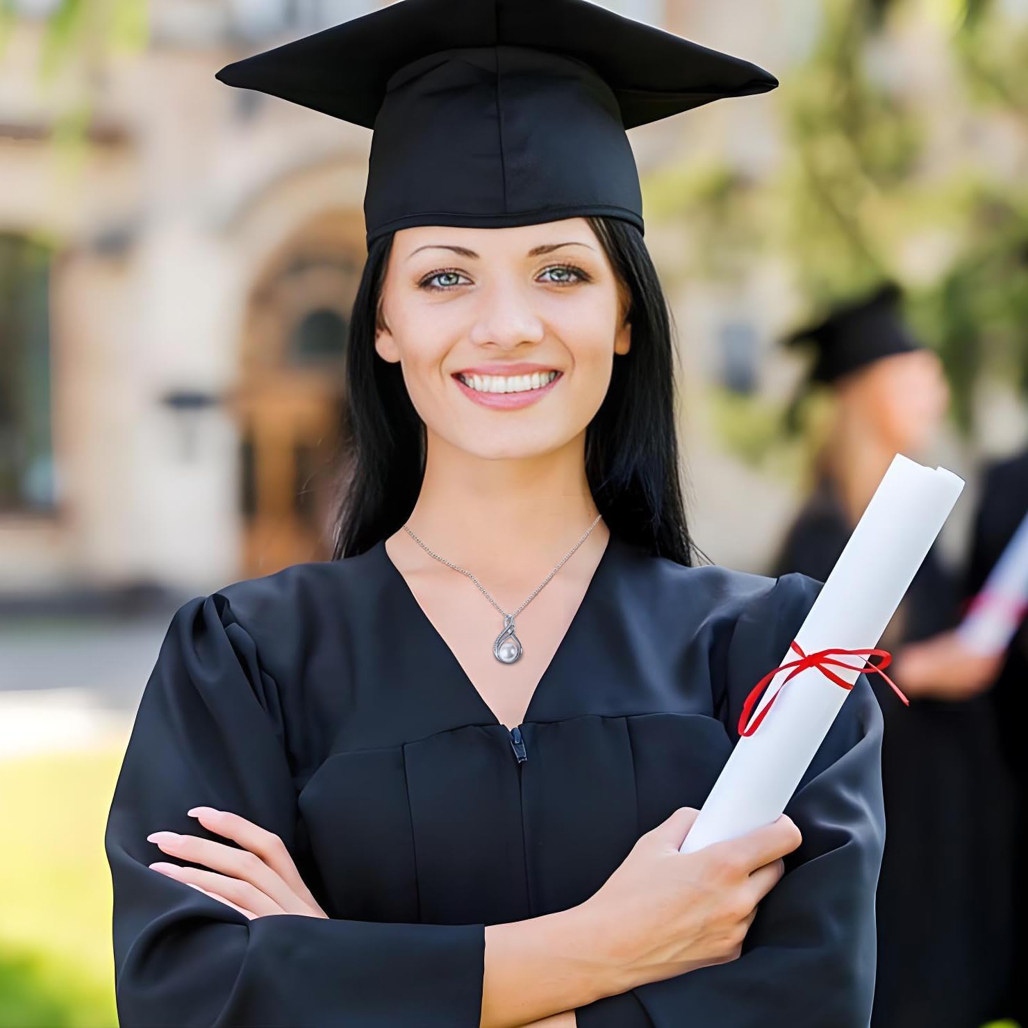 Graduation Gifts For Her 2025 College Graduation Gifts For Women 925 Sterling Silver Inspirational Necklace For Granddaughter or Daughter High School Graduate Gifts For Best Friend - Image 2