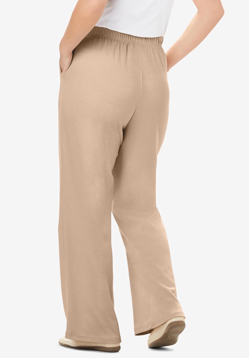 Woman Within Plus Size 7-Day Knit Wide-Leg Pull-On Pants - Image 2