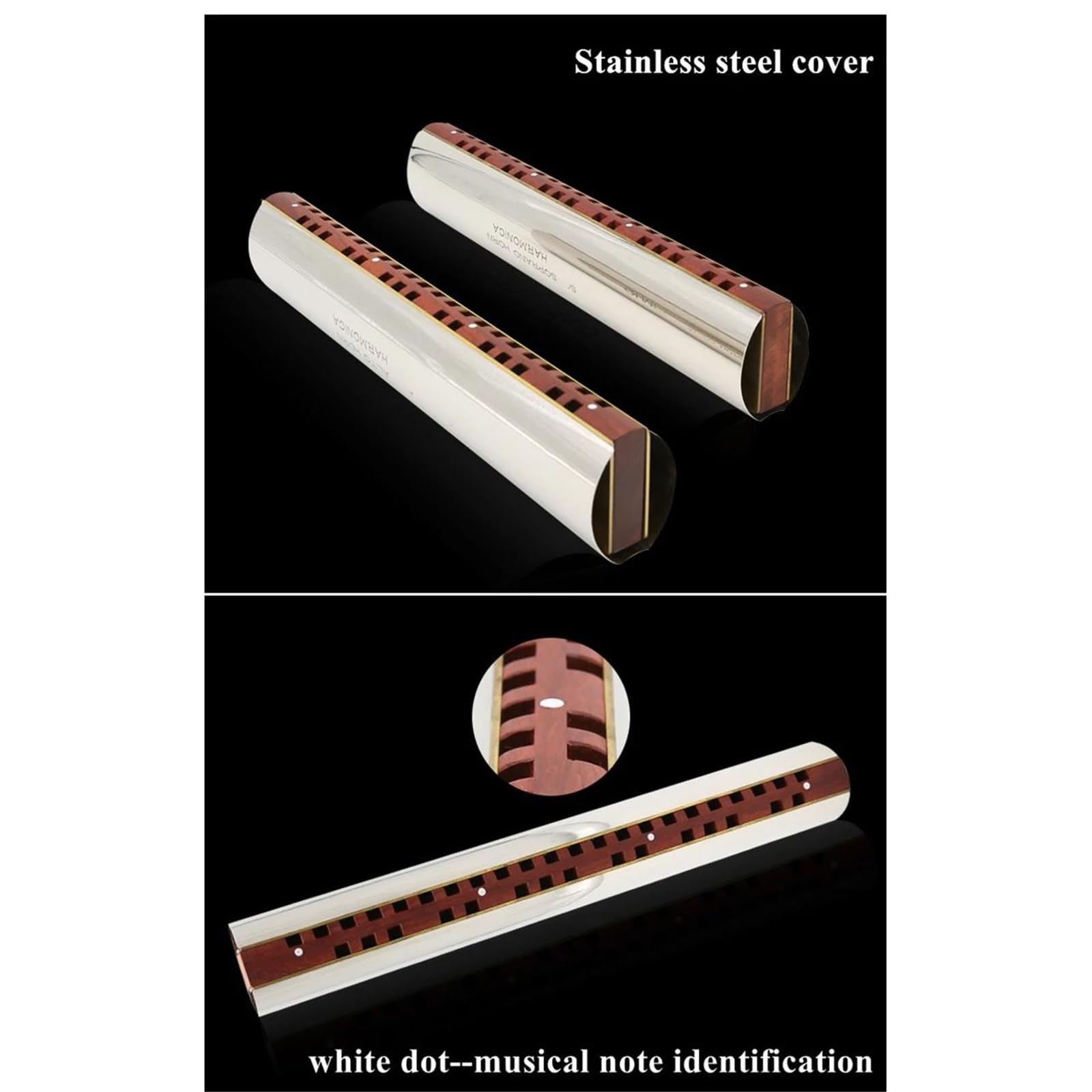 Corno acuto/alto Armonica a pettine in legno rosso Armonica a bocca Ogan ensemble per esibizioni di band(Alto)