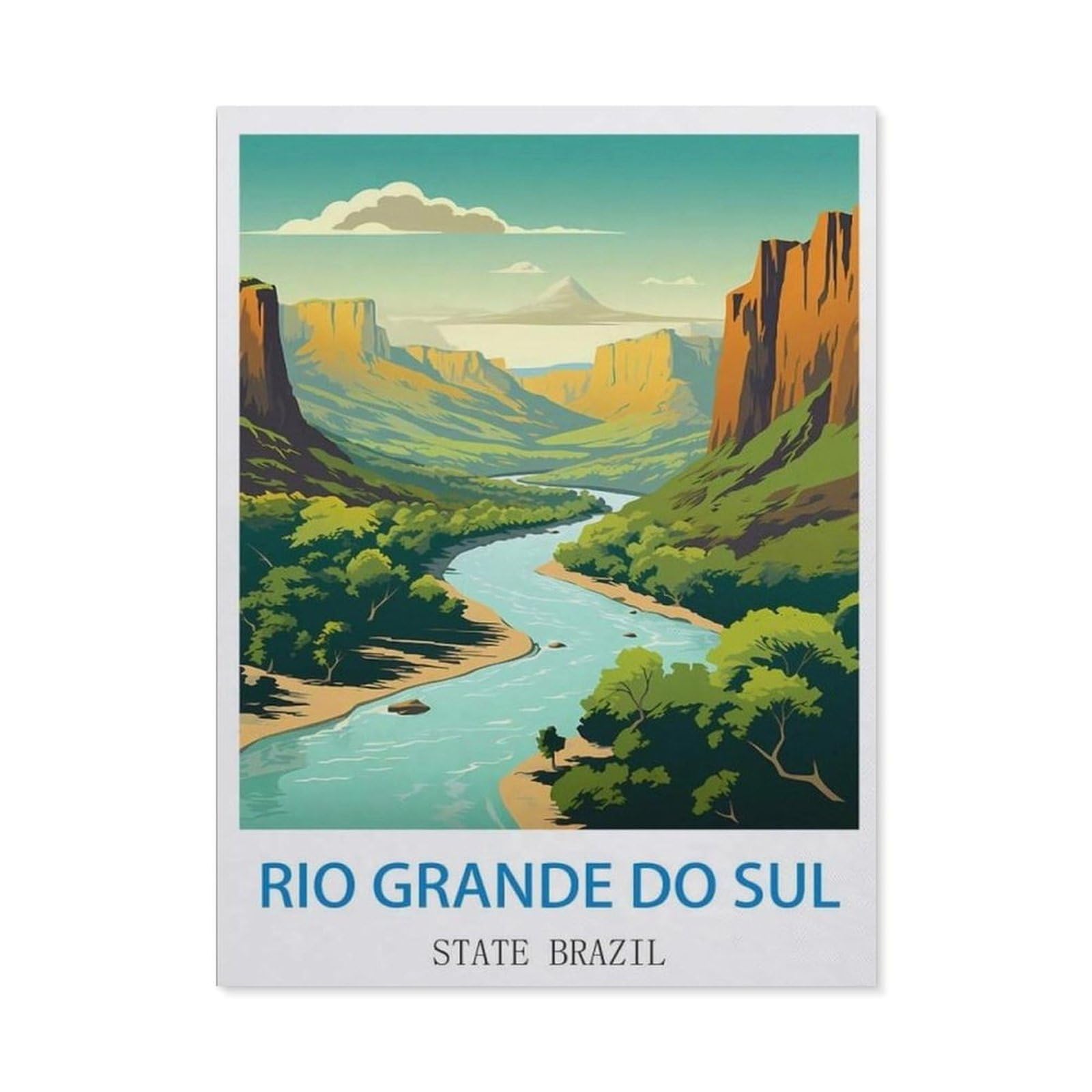 BEAYODKP DIY Diamond Painting，Rio Grande Do Sul State Brazil（30x40cm）