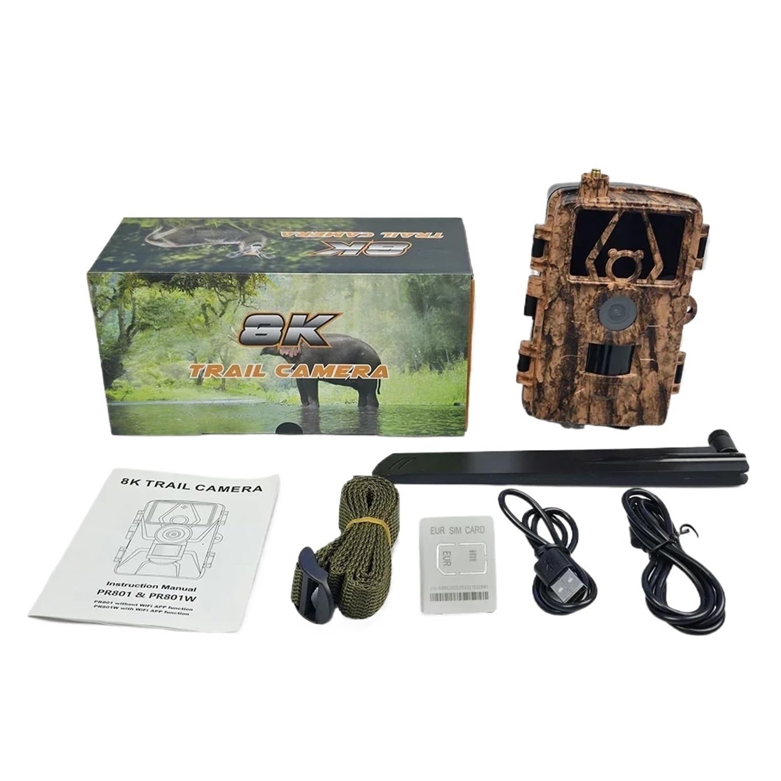 4G LIVE Wildkamera APP-Steuerung IR-Nachtsicht-Jagdfalle HD-Kamera 60 MP 8K Mit SIM-Karte Mobilfunk Mobile Wildlife Cam Klare Videoaufnahme