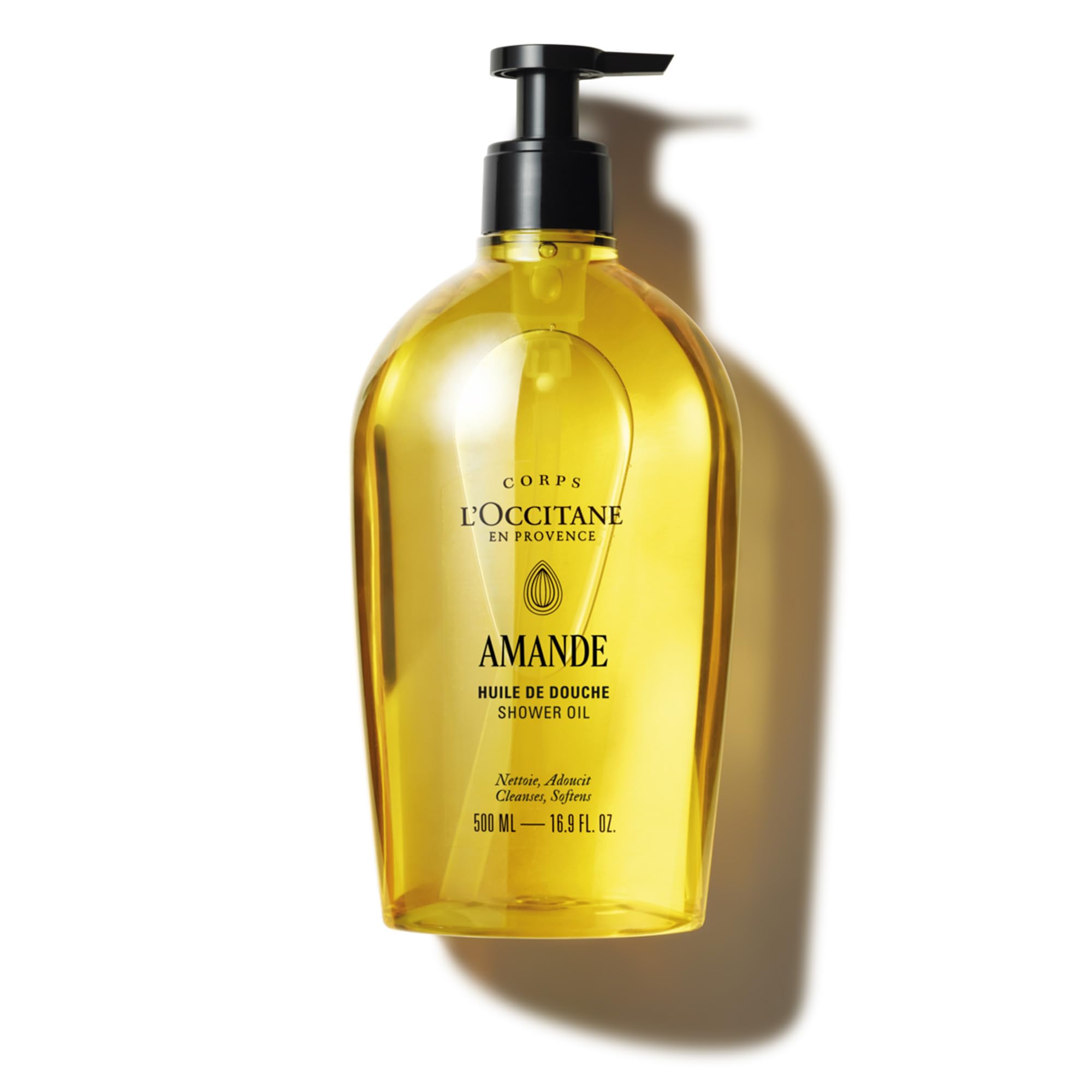 L'OCCITANE - Olej pod prysznic migdałowy (Amande Sublime) – 500 ml | Wszystkie rodzaje skóry – delikatnie oczyszcza, nawilża i sprawia, że skóra staje się gładka – Made in France