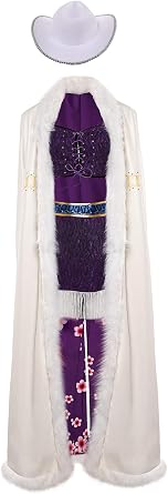 Taiture Women Nico Robin Costume Cosplay White Robin Costume Coat Shirt Skirt Outfits Live Action Movie Anime Suit with Hat