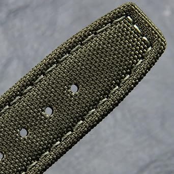 Durable Canvas & Leather Watch Band - Replacement Fabric Watch Strap for IWC Portofino Pilot Portuguese