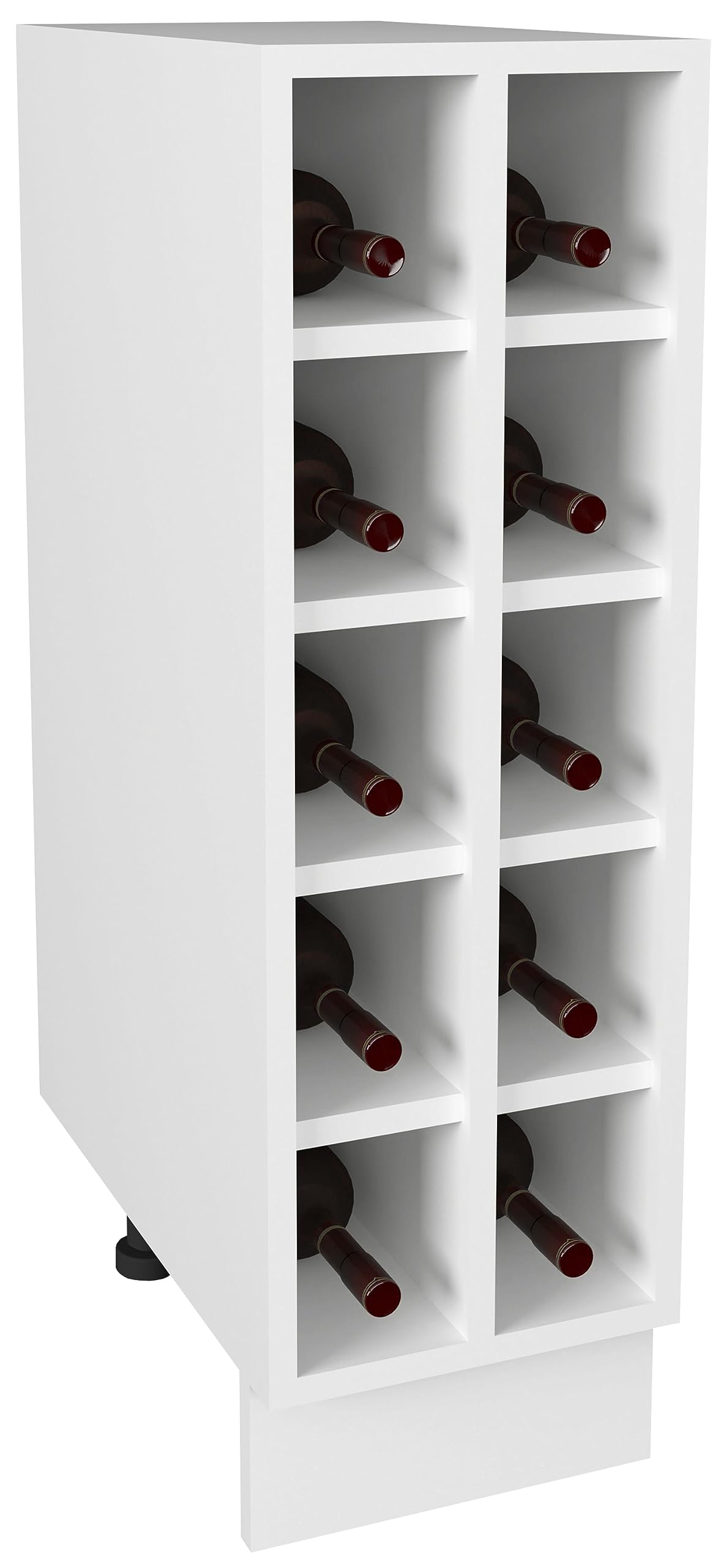VCM Casier à vin Largeur 25 cm Étagère Étagère de cuisine Élément bas Cuisine Esilo Blanc