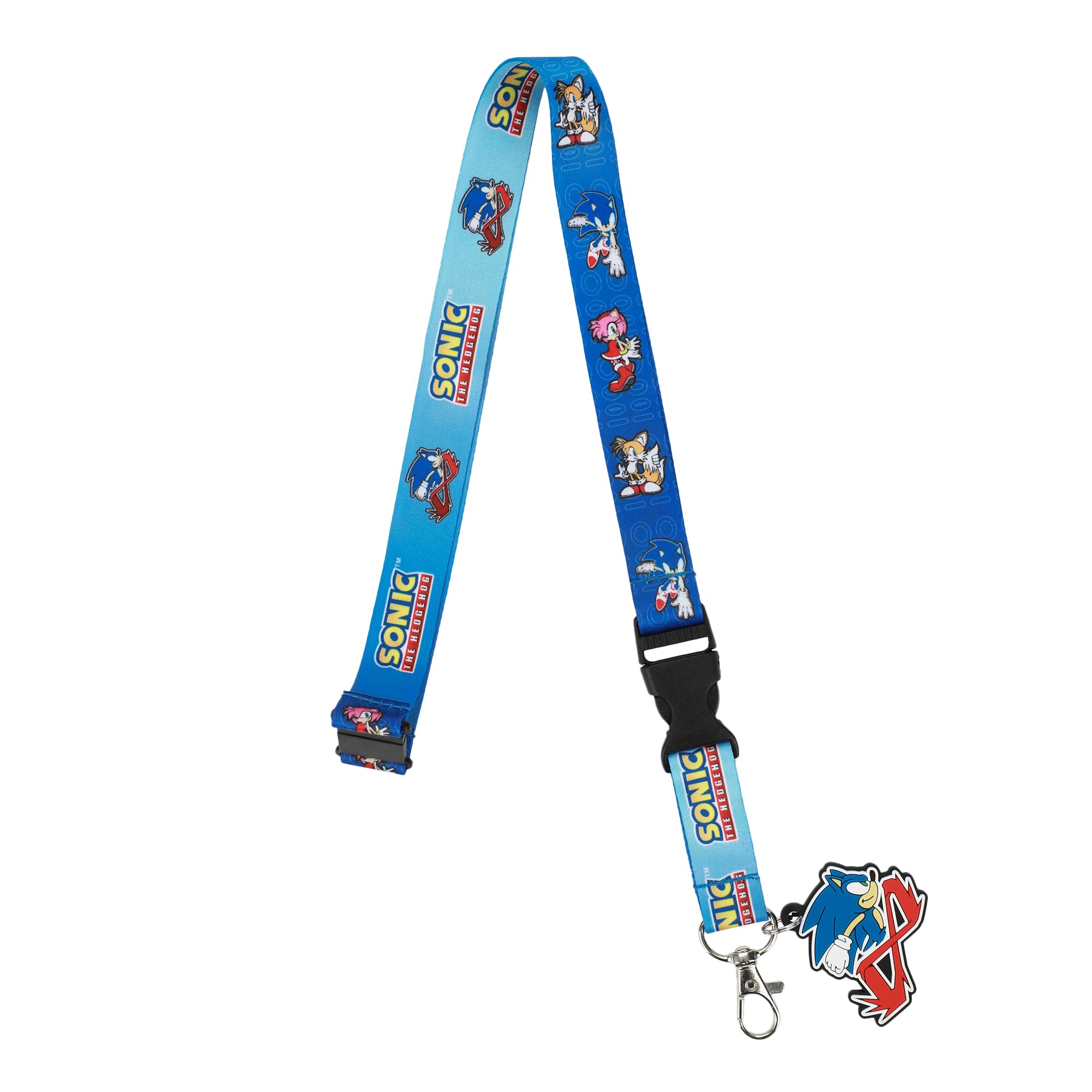 Bioworld Sonic The Hedgehog Characters Blue Lanyard with ID Sleeve, OSFA