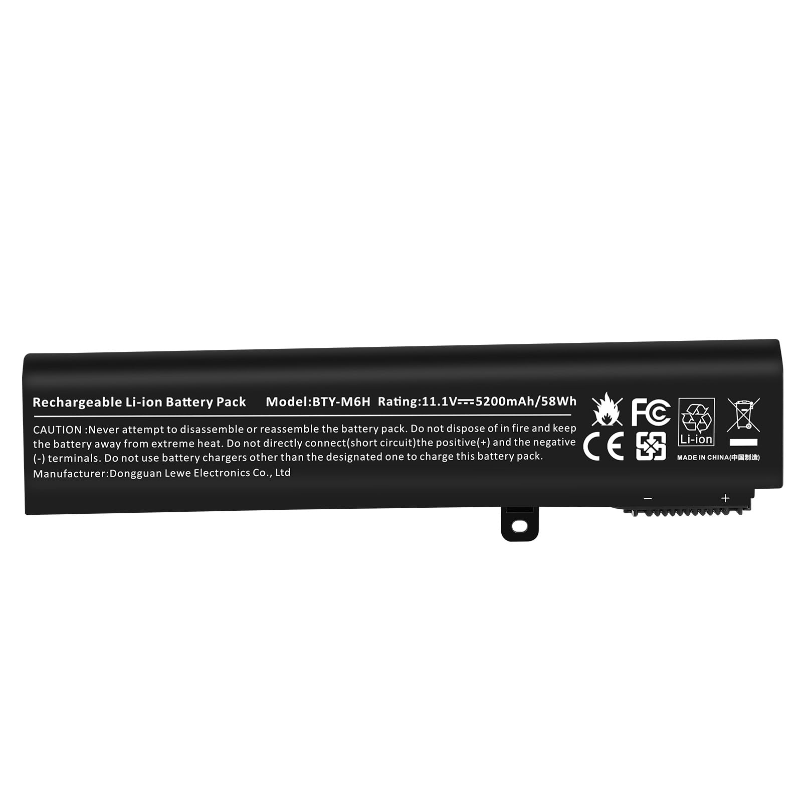 ASUNCELL 11.1V/5200mAh BTY-M6H Batería para portátil MSI GE62 GE62VR GE62MVR GE63 GE72 GE72VR GE72MVR GP62VR GP62MVR GP72 GP72VR BTY-M6H 3ICR19/65-2 3ICR19/66-2 MS-16J1 MS-16J2