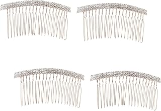 minkissy 4Pcs Headpiece Nupcial Strass Grampo De Cabelo Tiara De Pentes Laterais Pente De Cabelo Nupcial Strass Headwear Criativo Decorar Grampo De Cabelo Acessórios De Cabelo Noiva