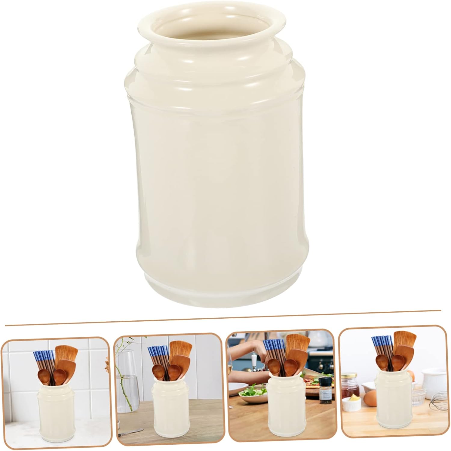 IMIKEYA Cutlery Storage Jar Utensil Holder for Kitchen Chopstick Spoons Forks Knives