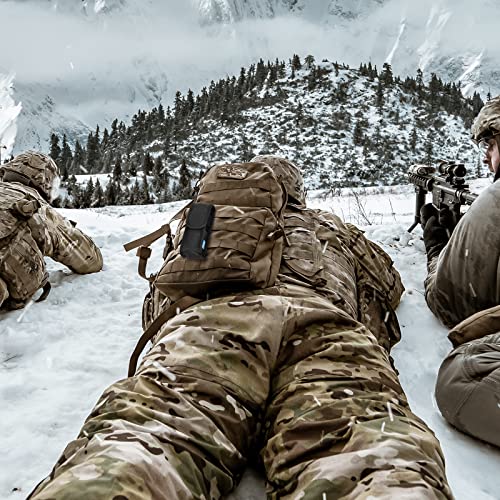 Xxerciz Tactical Flashlight Holster, Duty Belt Tactical Molle Torch Holder With Carabiner, 1680D Nylon Carry Pouch Tool Sheath For Camping Hunting Travel, Fit For 5-6" Flashlight #TOP6