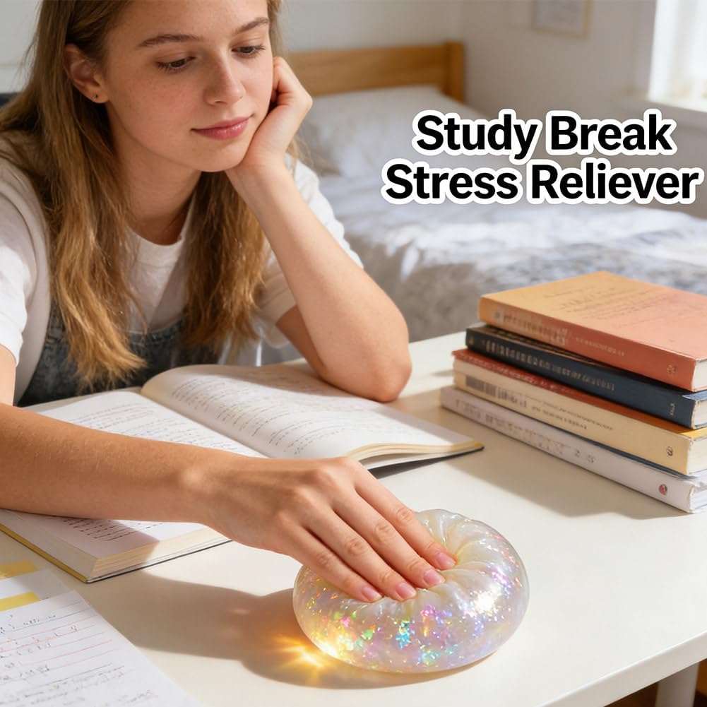 Mystery Dumpling Squishies, 4 Pack Glitter Dumpling Squishy Mystery Box,Anxiety Relief Fidget, Soft Squeeze Decompression Dough (4pcs Ball Skin)