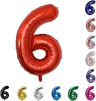 Vista 116 de YPSelected Globo de aluminio grande de 32 pulgadas con número de helio, cumpleaños, boda, fiesta, 0-9 (azul bebé, 2)