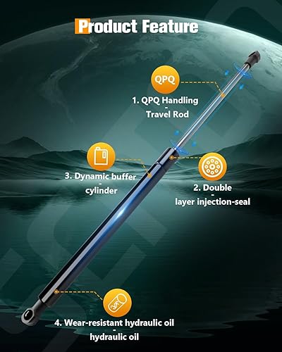 Vista 577 de SCITOO PM1017 - Soportes de elevación de 17.8 pulgadas para Hyundai Santa Fe 2007-2012 trasero izquierdo y derecho Liftgate Shock Struts 2pcs
