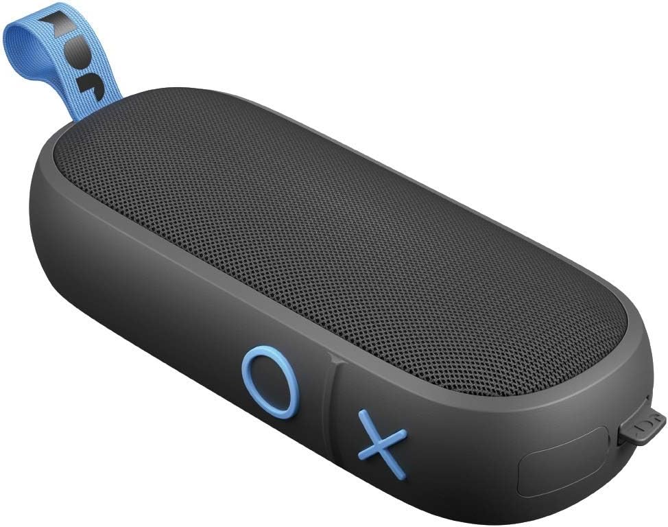 JAM Hang Around, Pairable Waterproof Bluetooth Speaker 100 ft. Range, 20 Hour Playtime, Dust-Proof, Drop-Proof IP67 Rating Built-in Speakerphone, Aux-In Port, USB Charging Black HX-P505BK