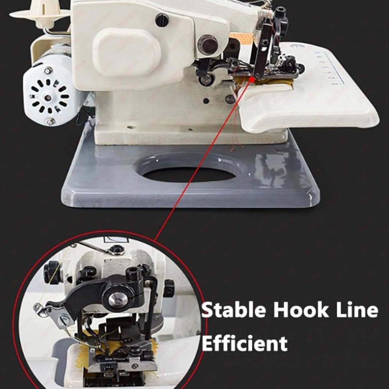 Máquina de Coser de Puntada ciega de Escritorio portátil, máquina de Coser de modista de Puntada ciega con Dobladillo con Abrazaderas de Cable, ajustadores de Profundidad