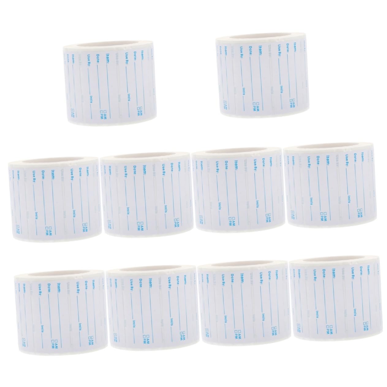 TEHAUX 10rotoli Etichette Alimentari Adesive Etichette Data Scrivibili Per Congelatore Cucina e Ristorante Resistenti e Facili Da Applicare Per Tracciabilità e Organizzazione Cibi