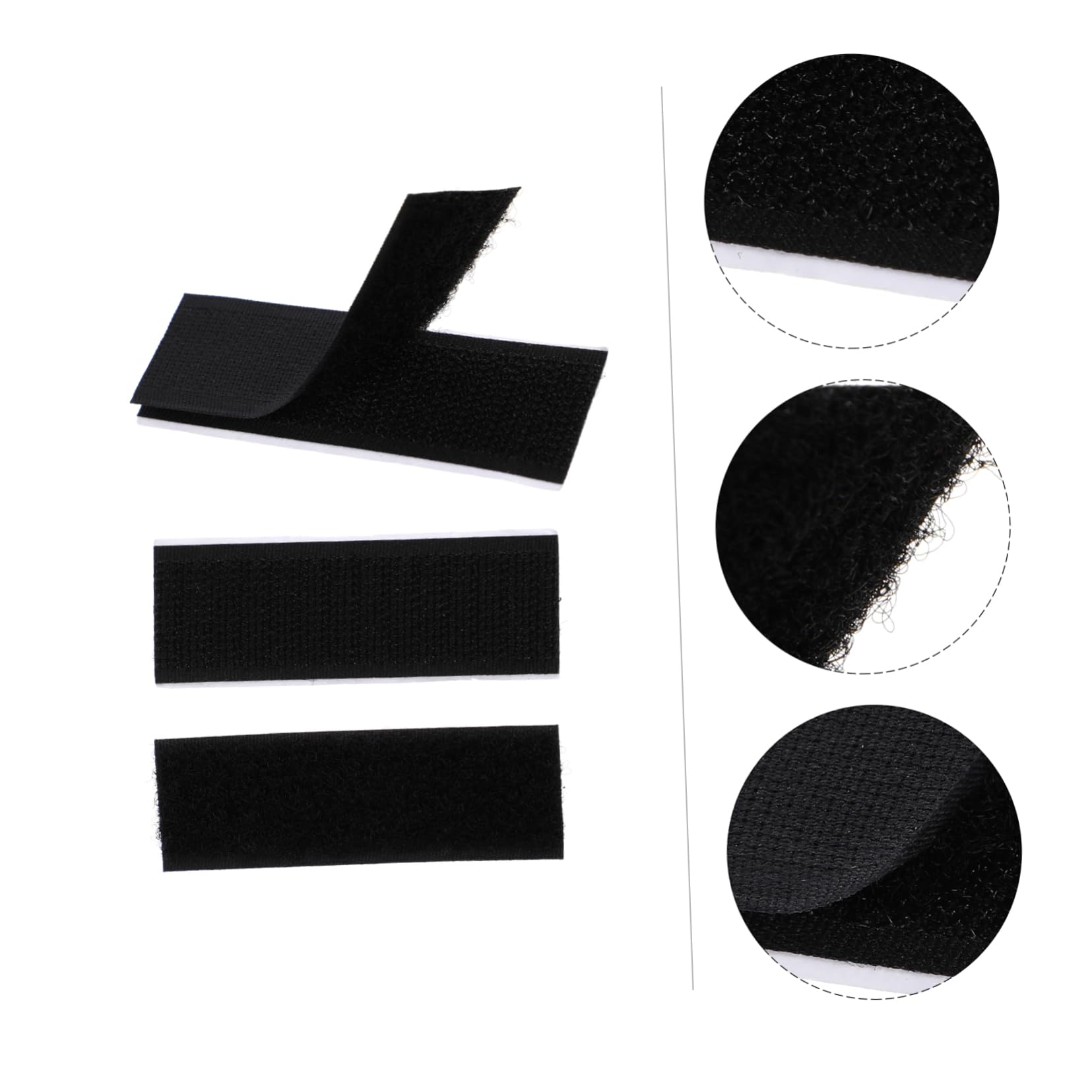 NAMOARLY 100pcs Adhesive Tape Hook Loop Belt for Storage White Double Sided Adhesive Organization