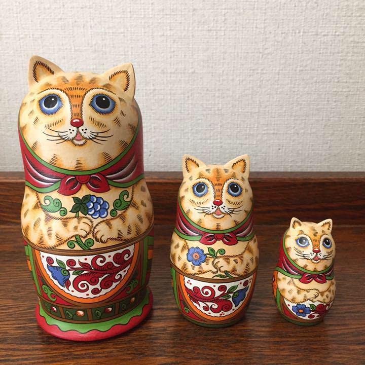 猫 マトリョーシカ 3p