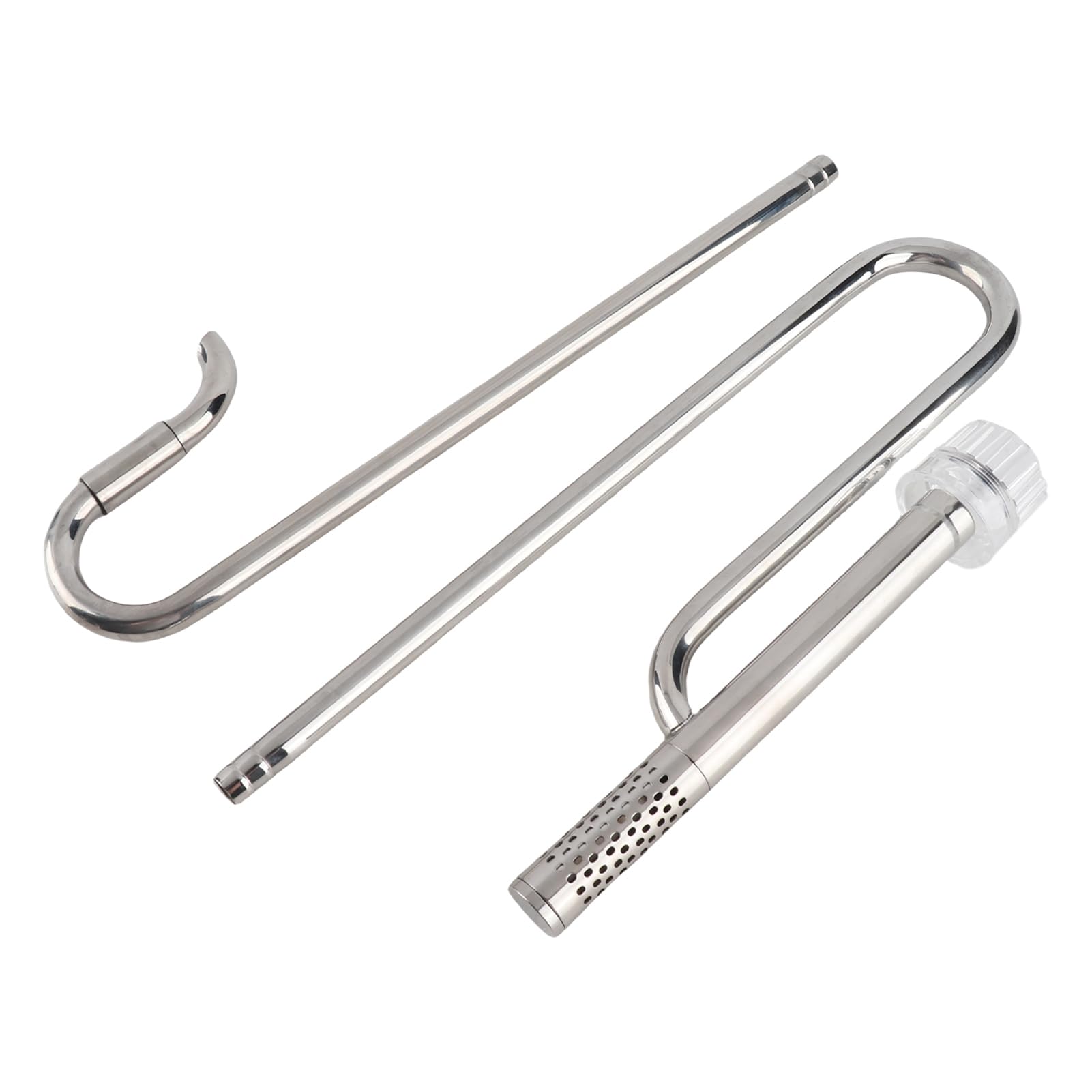 Edelstahl-Zulauf- und Ablaufrohrset, verstellbar für Aquarium Lily Pipe Oberflächenskimmer