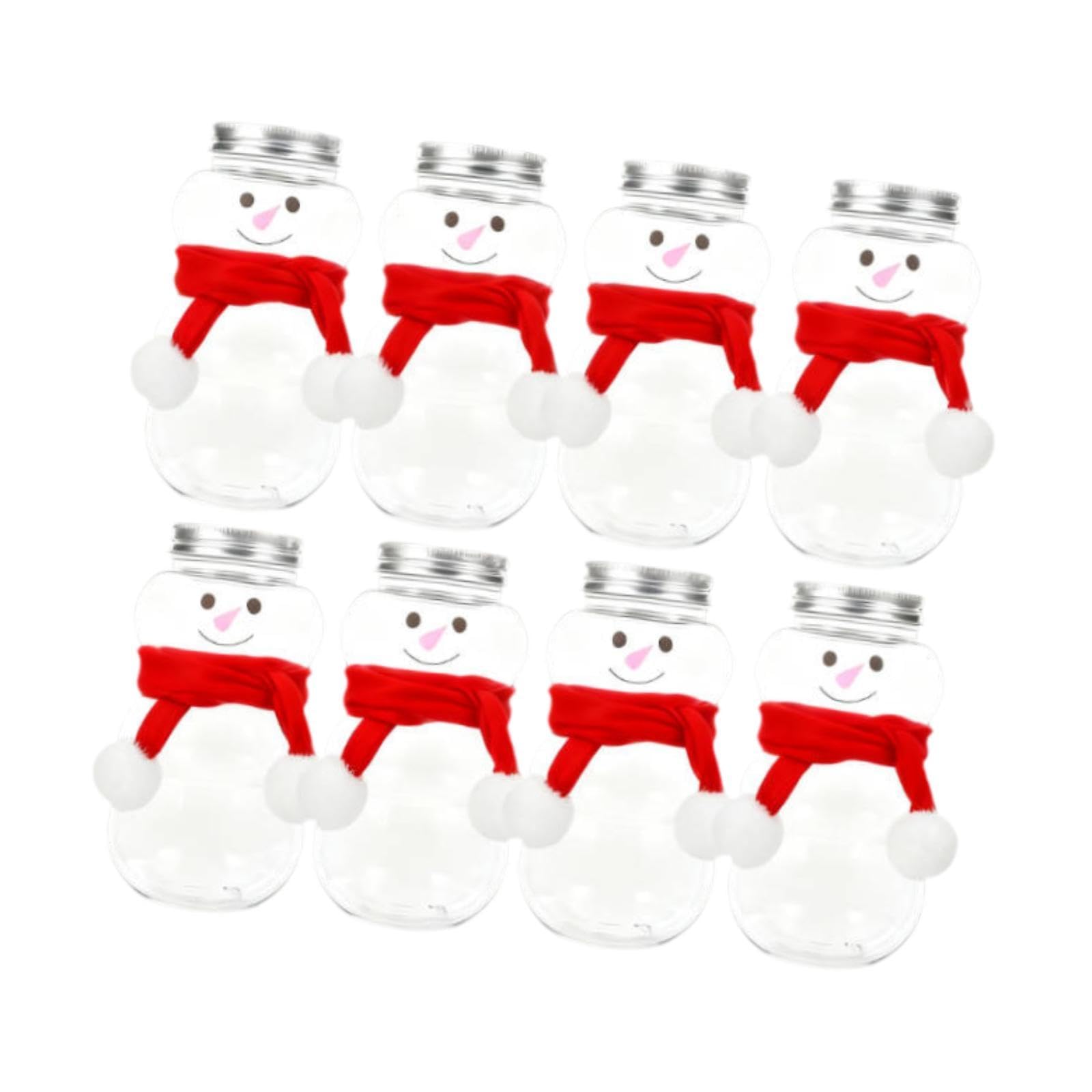 8Pcs Christmas Snowman Bottles 500ml Water Bottles for Party Favors Drinking Red|Home & Garden| Kitchen Dining & Bar| Kitchen Storage & Organization| Food Storage Containers-image-45