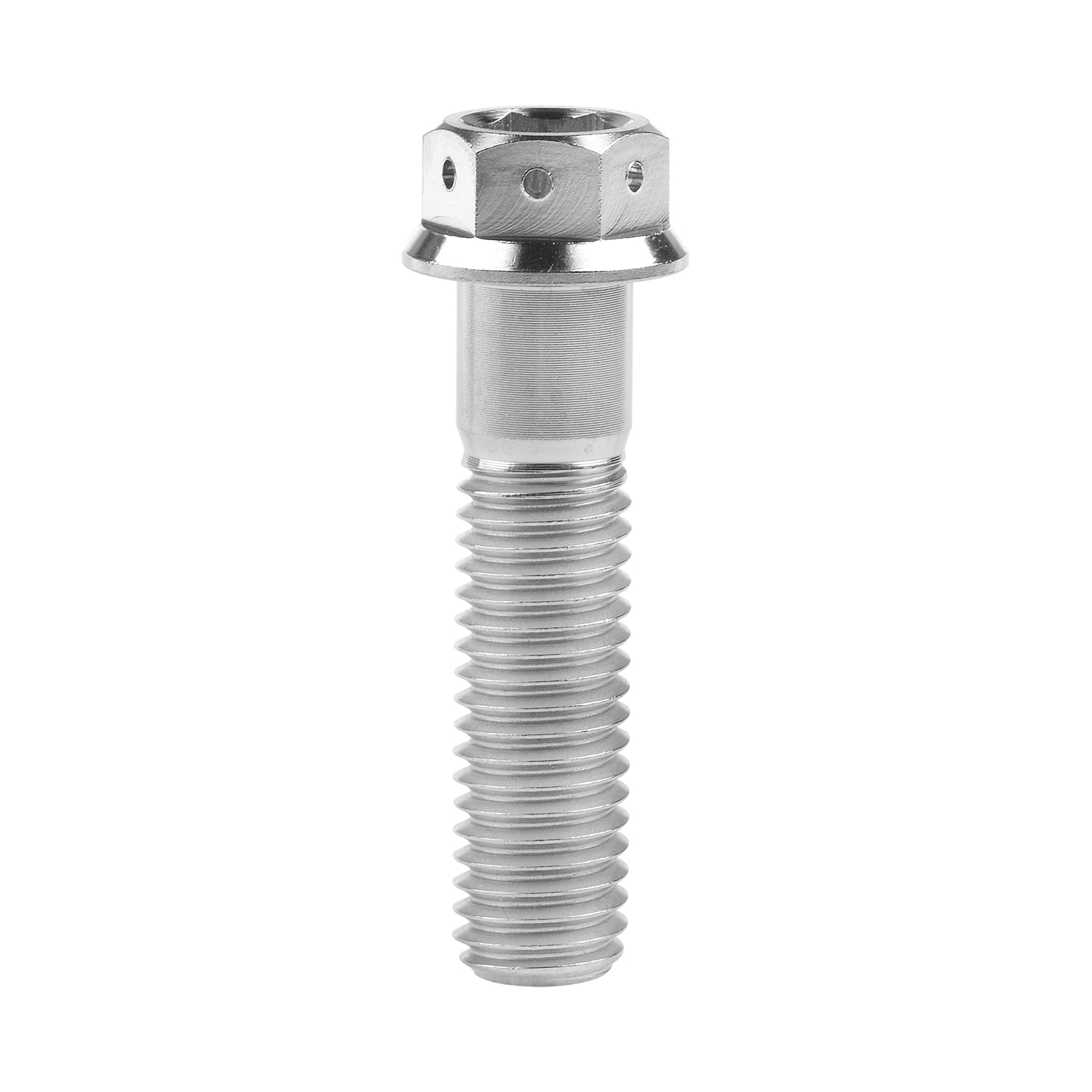 1Pcs Titanium Bolts M10 x 20 25 30 35 40 45 50 55 60 65 70 75 80 85 90mm Pitch 1.25/1.5mm Flange Head Bolts Hex Socket Screws (Titanium, M10x45mm,pitch 1.25mm)