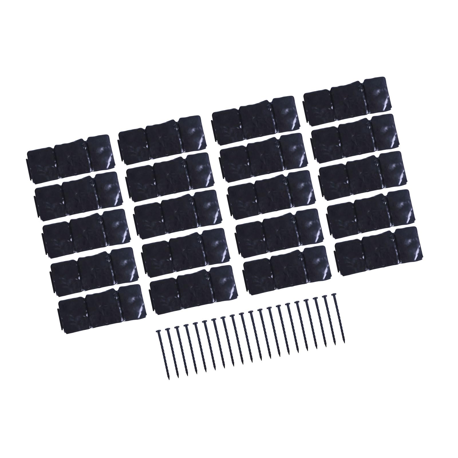 20Pcs Garden Edging Borde, Imitation Stone Fence Panels Patio Outdoor Barrier Garden Border Panels Decoration Impermeable Fence