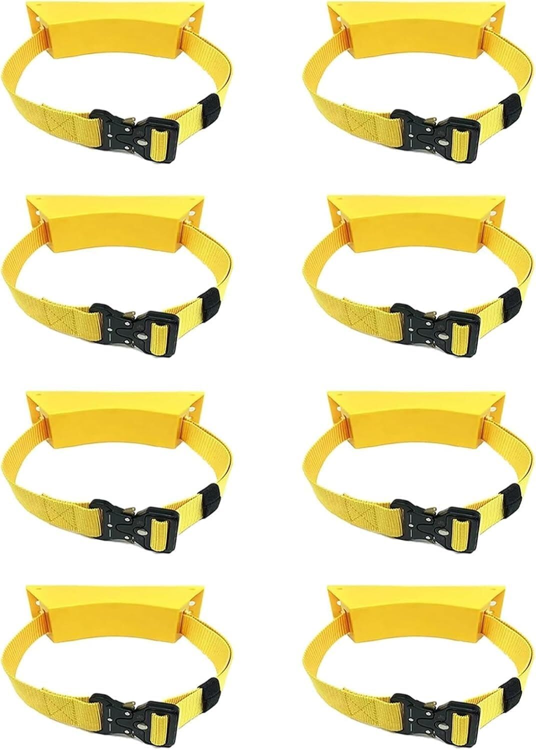 Oxygen Cylinder Wall Mount Bracket - Steel Storage Rack with Adjustable Strap(Yellow,8pack)
