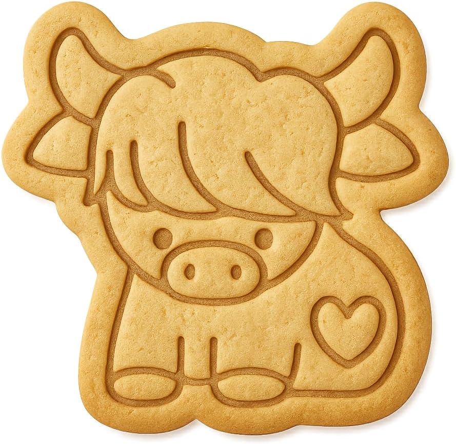 Kawaii Highland Cow Baby Cookie Cutter - 4x3.8" Fun Fun baking Design image 2