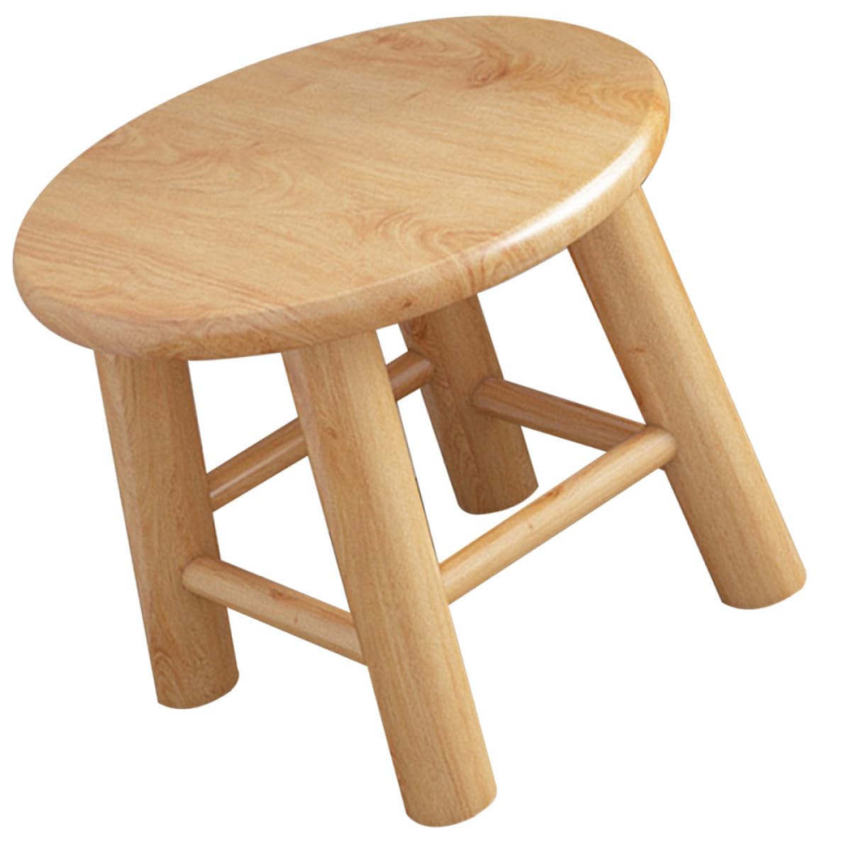 Mały stołek z litego drewna 25 x 25 cm dla dorosłych – niski stołek do przewijania butów i stołek łazienkowy lekka konstrukcja z gładkimi krawędziami idealny do użytku w sypialni i łazience.