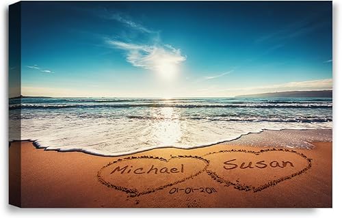 IPIC obra de arte personalizada con nombres y fecha, regalo perfecto para aniversario, boda, cumpleaños y celebraciones
