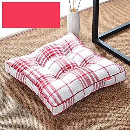 Coussin de sol yoga confortable en coton et lin épais pour méditation et assise prolongée