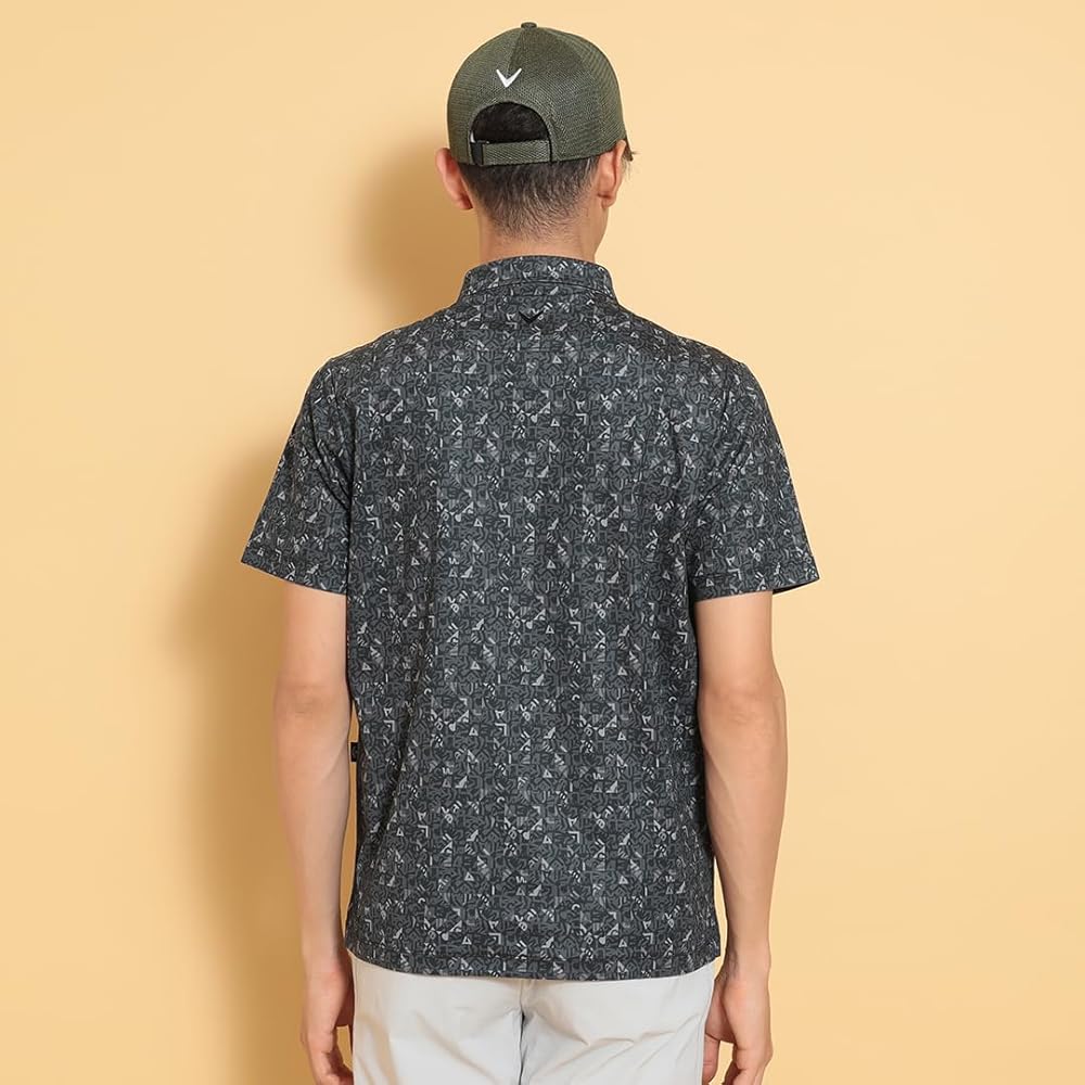 Callaway 幾何学模様 水色 ポロシャツ Callaway 幾何学模様 ポロシャツ 水色 - メルカリ