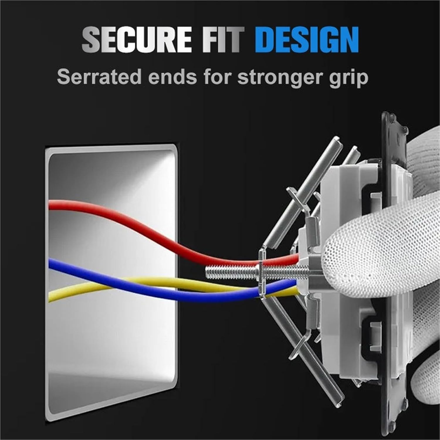 50-200pcs 86/118 Universal Cassette Repairer Dark Box Screw Plug Switch Steel Socket Fixed Wall Replace(50pcs)