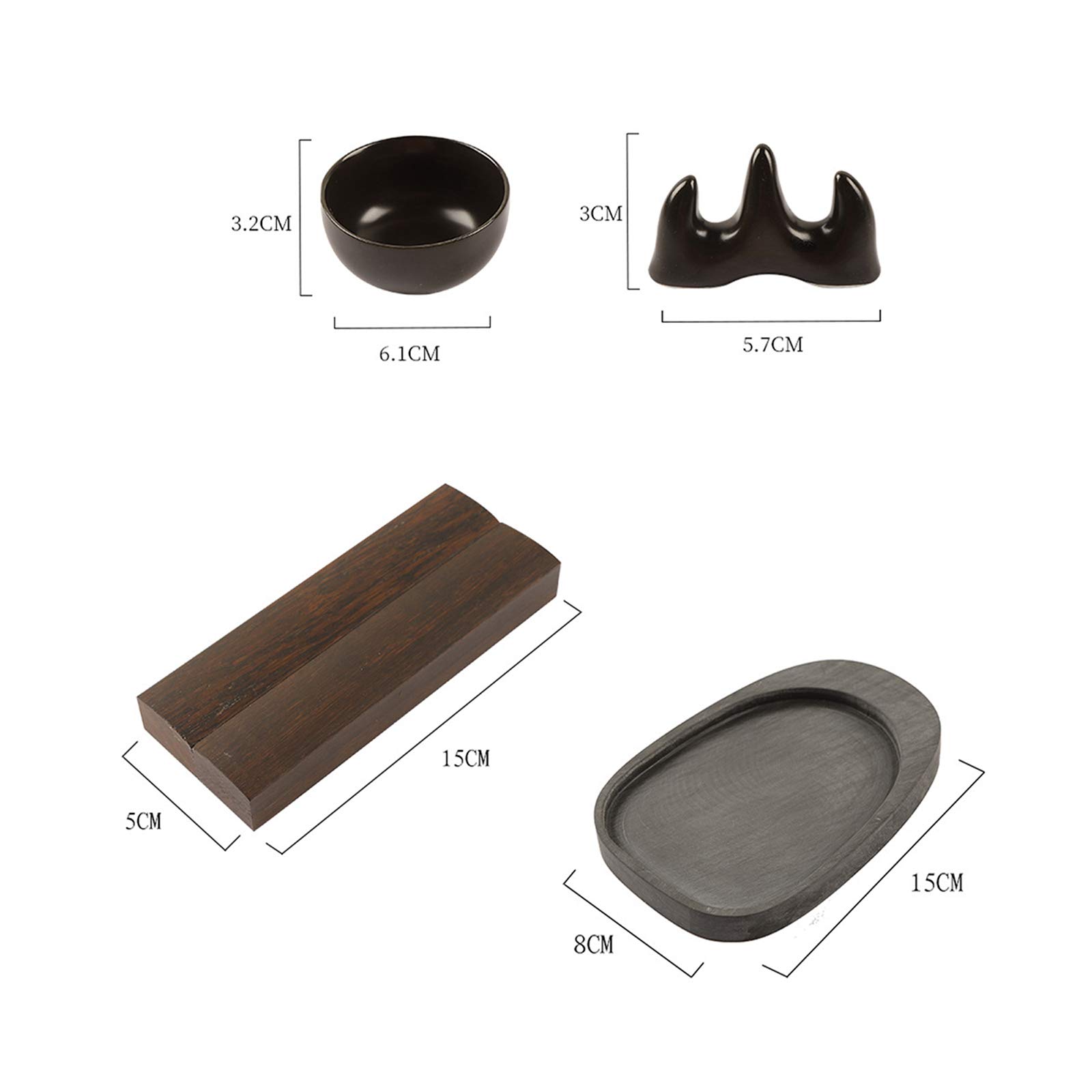 Zestaw do kaligrafii dla początkujących, chiński pędzel, pisanie/malowanie artykułów - zawiera pędzle, przyciski papieru, tusz w sztyfcie, pisaki(Black)