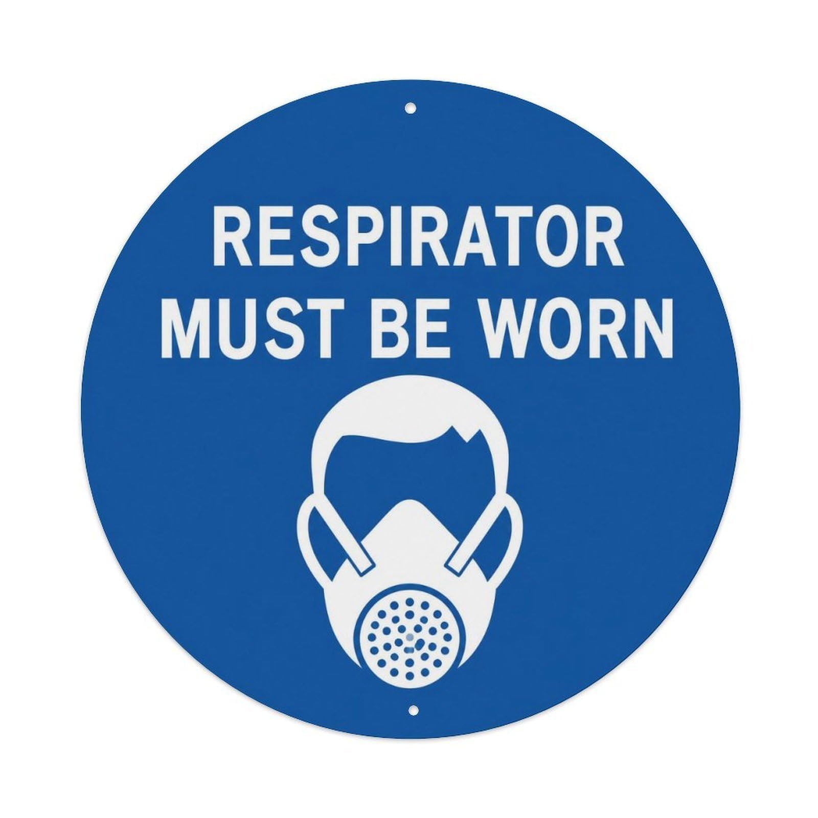 Olyhtr 8X8inch Classic Style Vintage Type British Respirator Must Worn Facility Metal Tin Sign