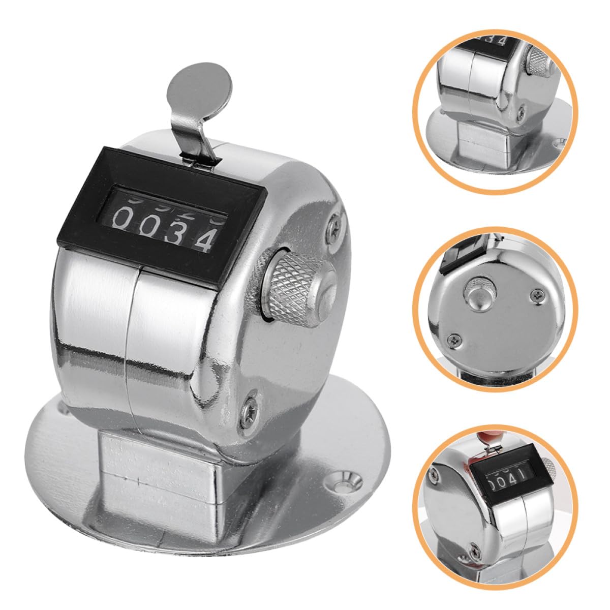 BCOATH Contador Mecánico Manual de Mano Metálico Base, 3 Piezas, Portátil para Conteo Preciso de Personas y Artículos, Adecuado para Almacenes, Deportes y Gestión de Inventario — view 9