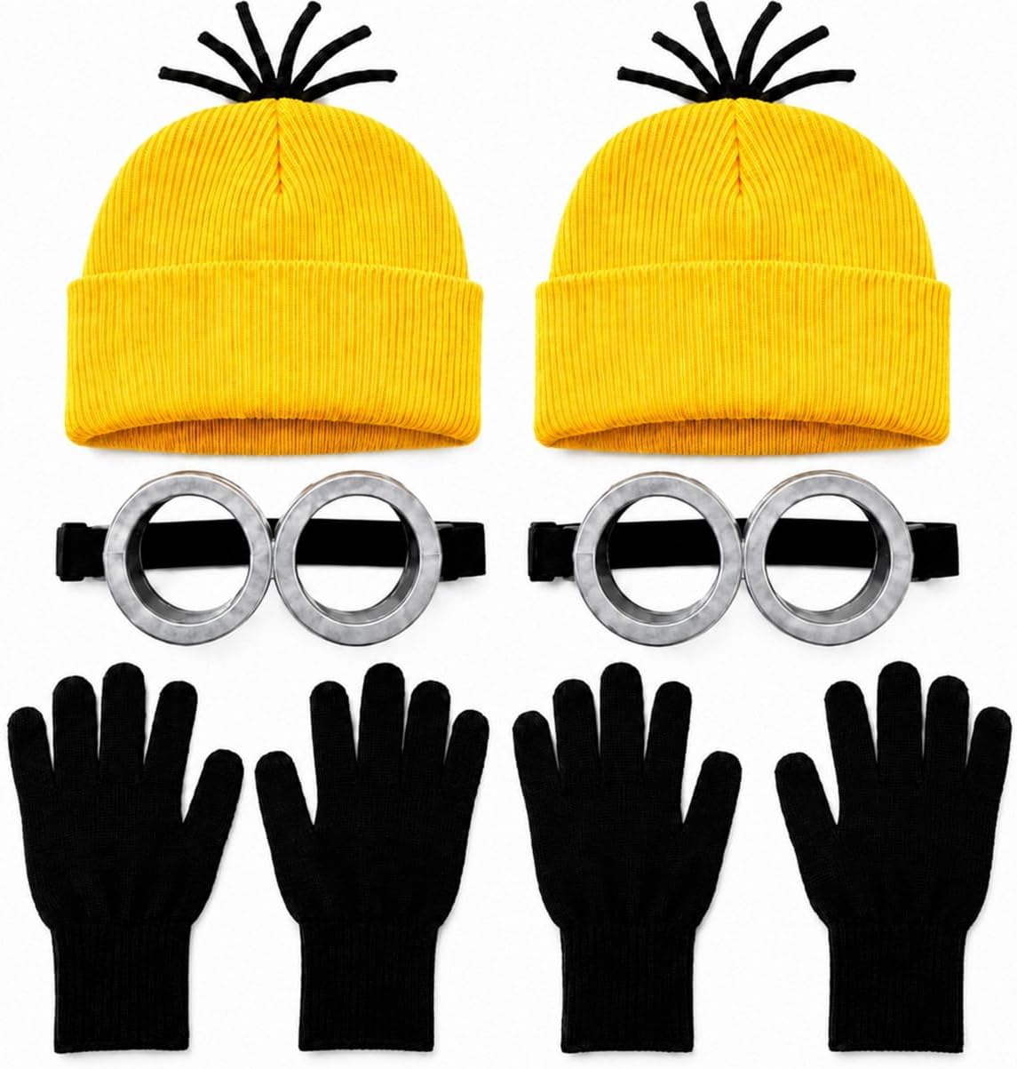 Adult Halloween Costume Accessories, Beanie Goggles Gloves Costume Set