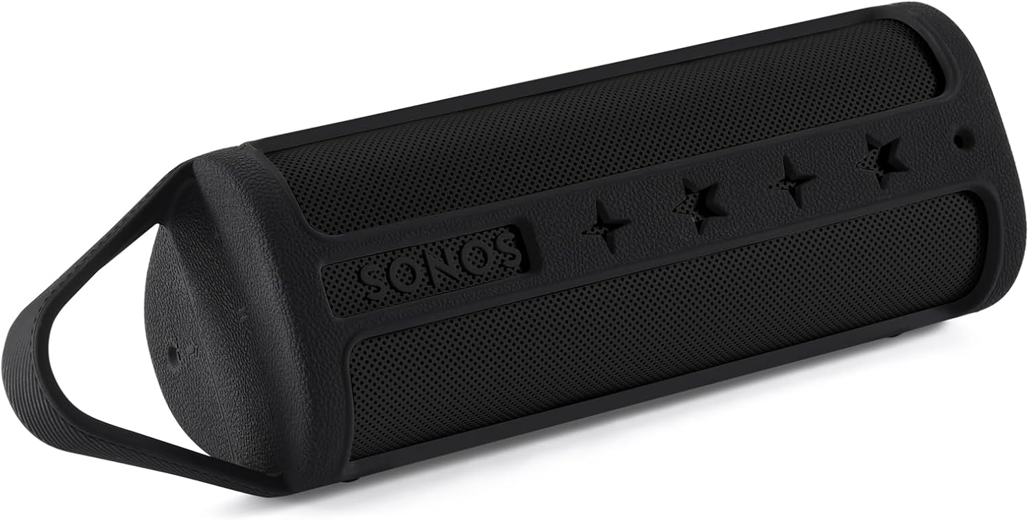 Silicone Cover Case for Sonos Roam 2/Roam Portable Bluetooth Speaker,for Sonos Roam/Roam 2 Travel Protective Skin Shell Carrying Bag Accessories(Black Case)