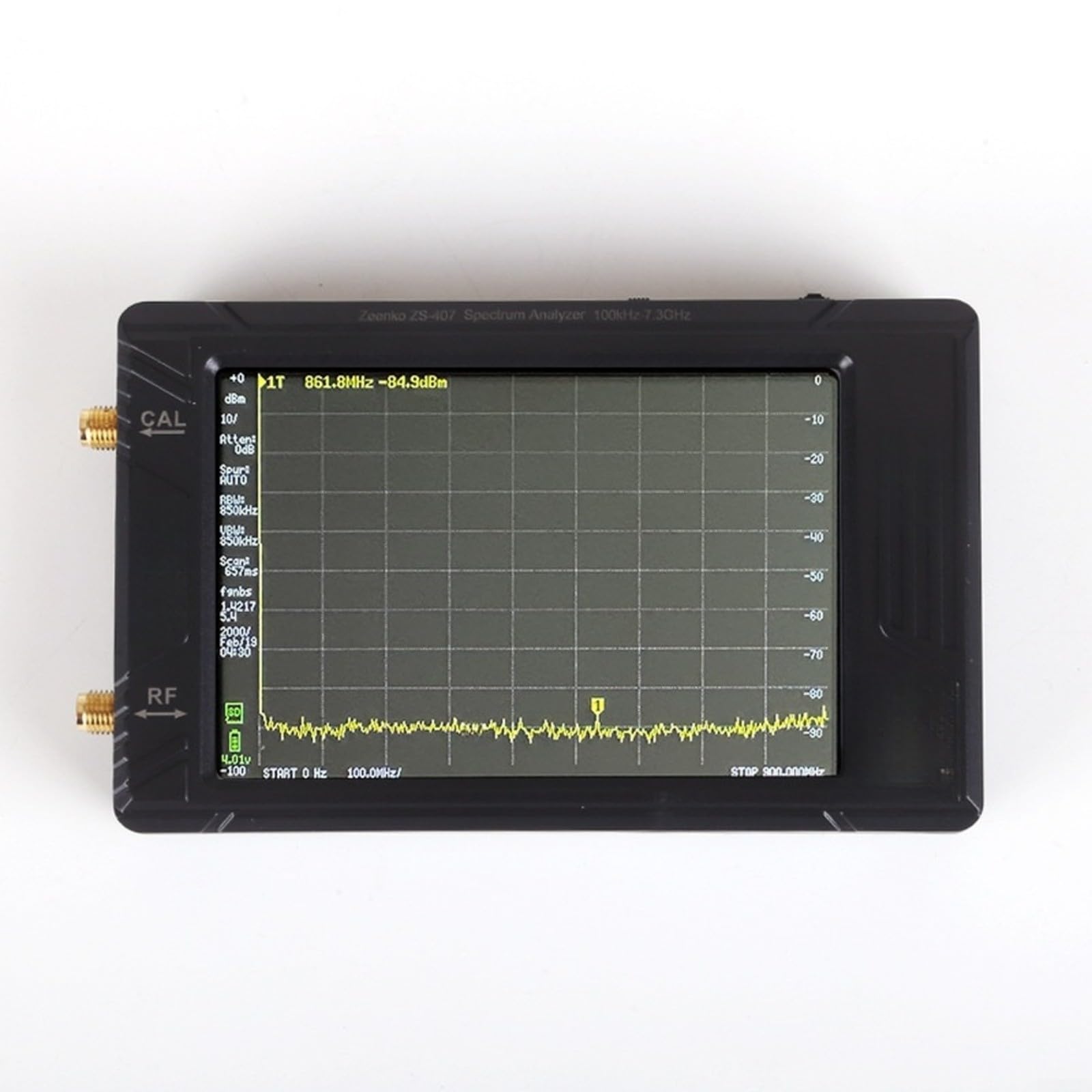 Handheld-Spektrumanalysator 100kHz-7,3GHz, Signalgenerator, 5000mAh