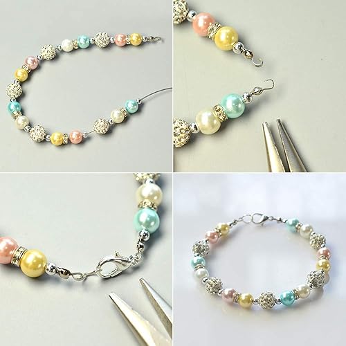 Miniatura 4 de 200 piezas de 304 puntas de cuentas de acero inoxidable 304 cubiertas de nudo, tapas de cuentas de crimpado para hacer joyas, agujero de 0.197 x