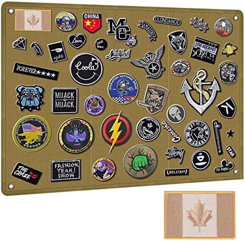 Panneau Tactique Pliable 60x45 Cm Pour Patchs Militaires - Support D'Affichage Avec Velcro - Noir