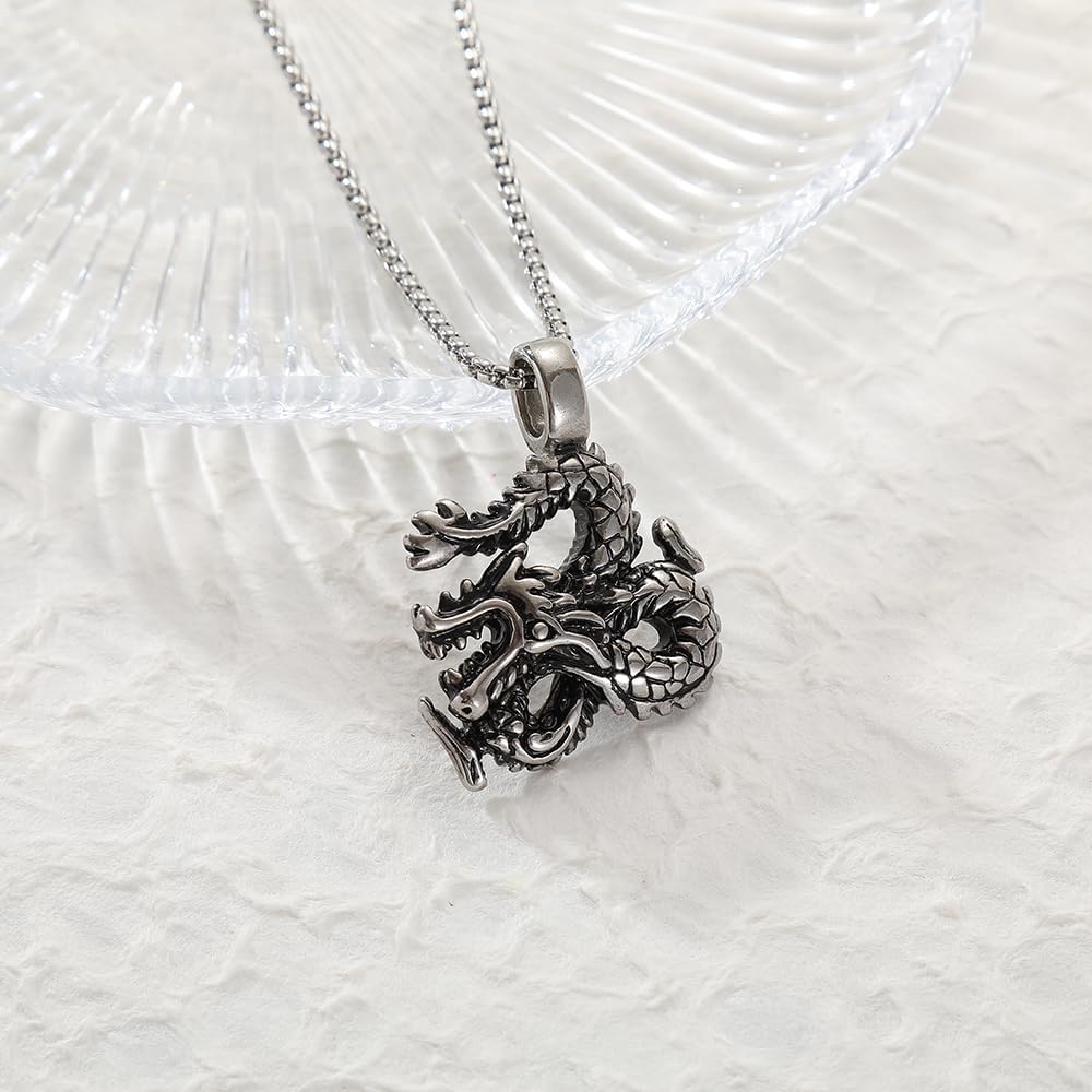stainless steel dragon pendant necklace - Image 5