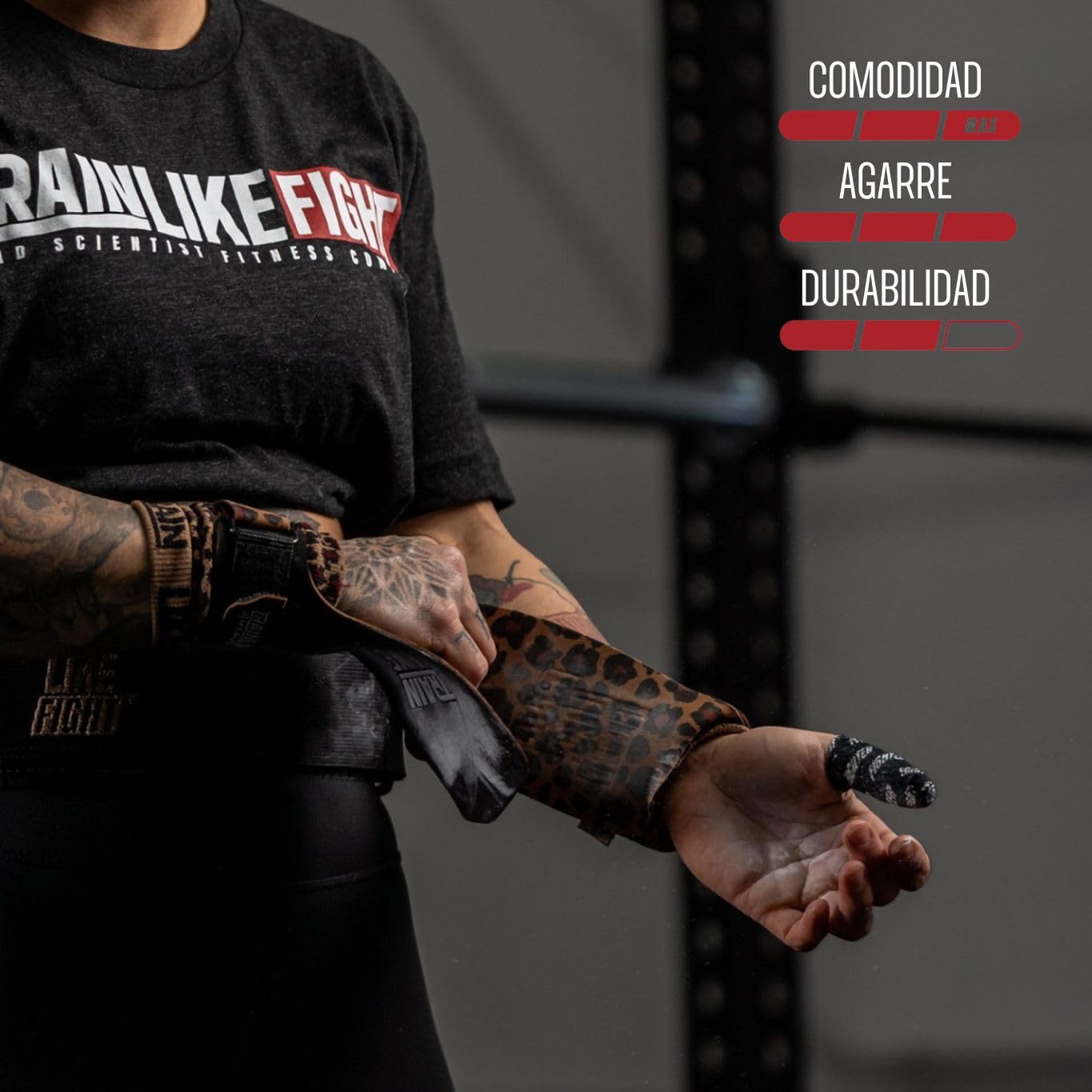 TRAINLIKEFIGHT Icon 0H Estampadas - Calleras Unisex para Cross Training, Calistenia, Gimnasia, Protección para Tus Manos, Previenen la aparición de Callos y heridas