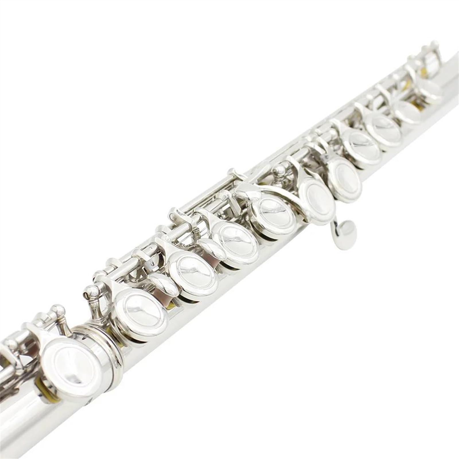 Set di flauti a 16 Fori Chiusi, tonalità Do, placcati in Argento, più Chiave Mi, Strumento a fiato.,
