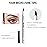 Music Flower Eyebrow Pen, Liquid Eyebrow pen, Waterproof Brow Pencil with Micro-Fork Tip, Smudgeproof Long Lasting Fine Sketch Microblading Pen-Dark grey