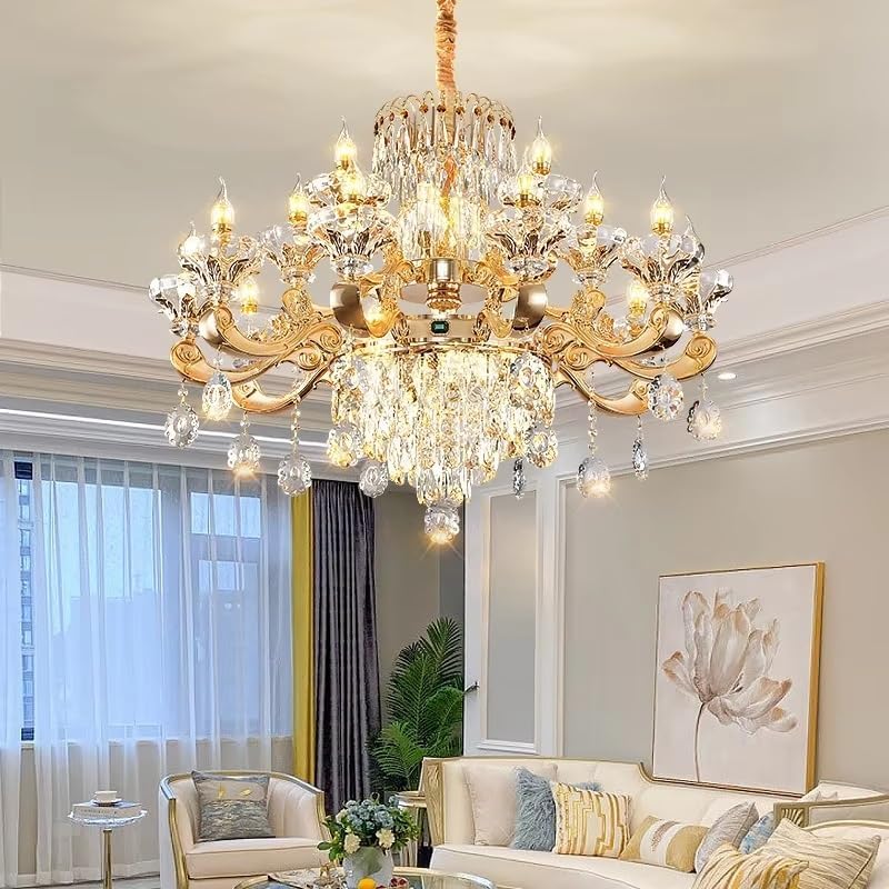 European Style Living Room Chandelier Atmospheric Jade Living Lamp Modern Bedroom Dining Room Candle Crystal Chandelier,luminaire