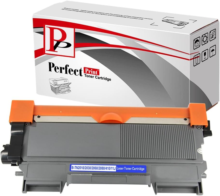 PerfectPrint Compatible Toner Cartridge Replacement for Brother DCP-7055 DCP-7055W HL-2130 HL-2132 HL-2135W TN2010 (Black)