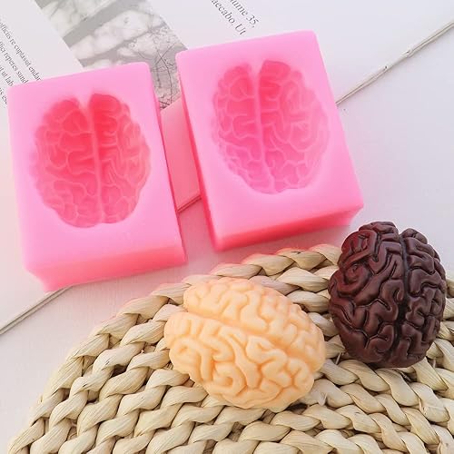 Miniatura 6 de Molde de silicona 3D para cerebro humano, forma de órgano, forma de corazón sangriento, bricolaje, fondant, pudín, gelatina, caramelo, chocolate,