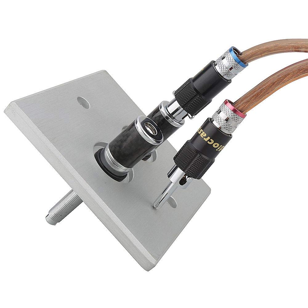Elecan Cable De Altavoz De 14 AWG De 4 Pies Con Tapones De